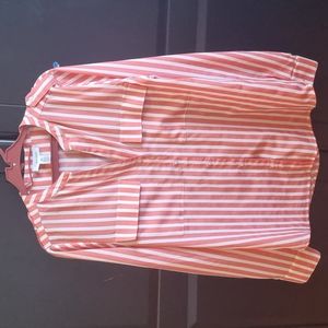 Calvin Klein coral striped blouse